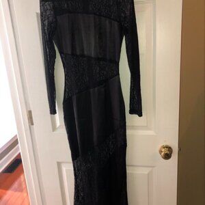 Long Lace Cut Out Dress